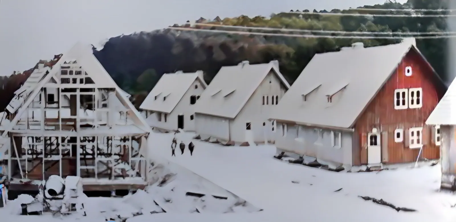 Budowa drewnianych domów z dwuspadowymi dachami